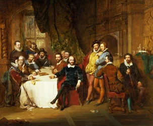Shakespeare und seine Freunde in der Mermaid Tavern, 1850